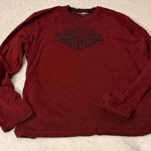Harley-Davidson Men's Crimson Long Sleeve Tee